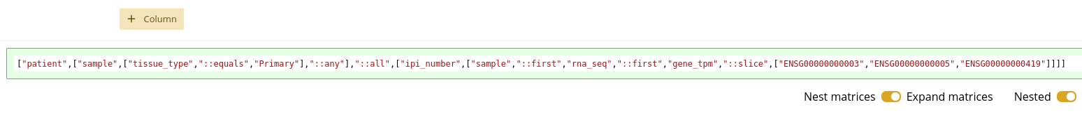 Query preview string